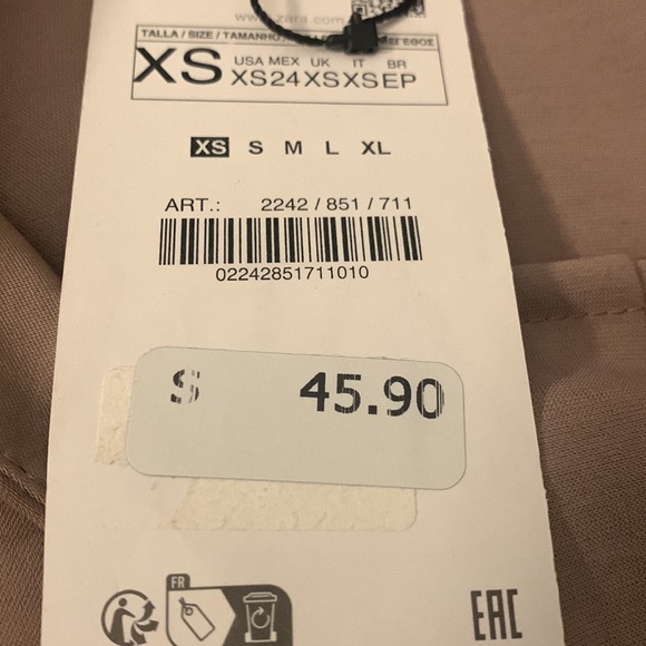 Zara cropped satin effect button down - Picture 5 of 5